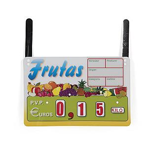 Imagen de Portaprecios Fruta con Ruletas y Ganchos - 10 Unds.