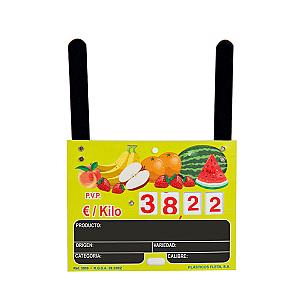 Imagen de Portaprecios Fruta con Ruleta y Ganchos - 10 Unds.